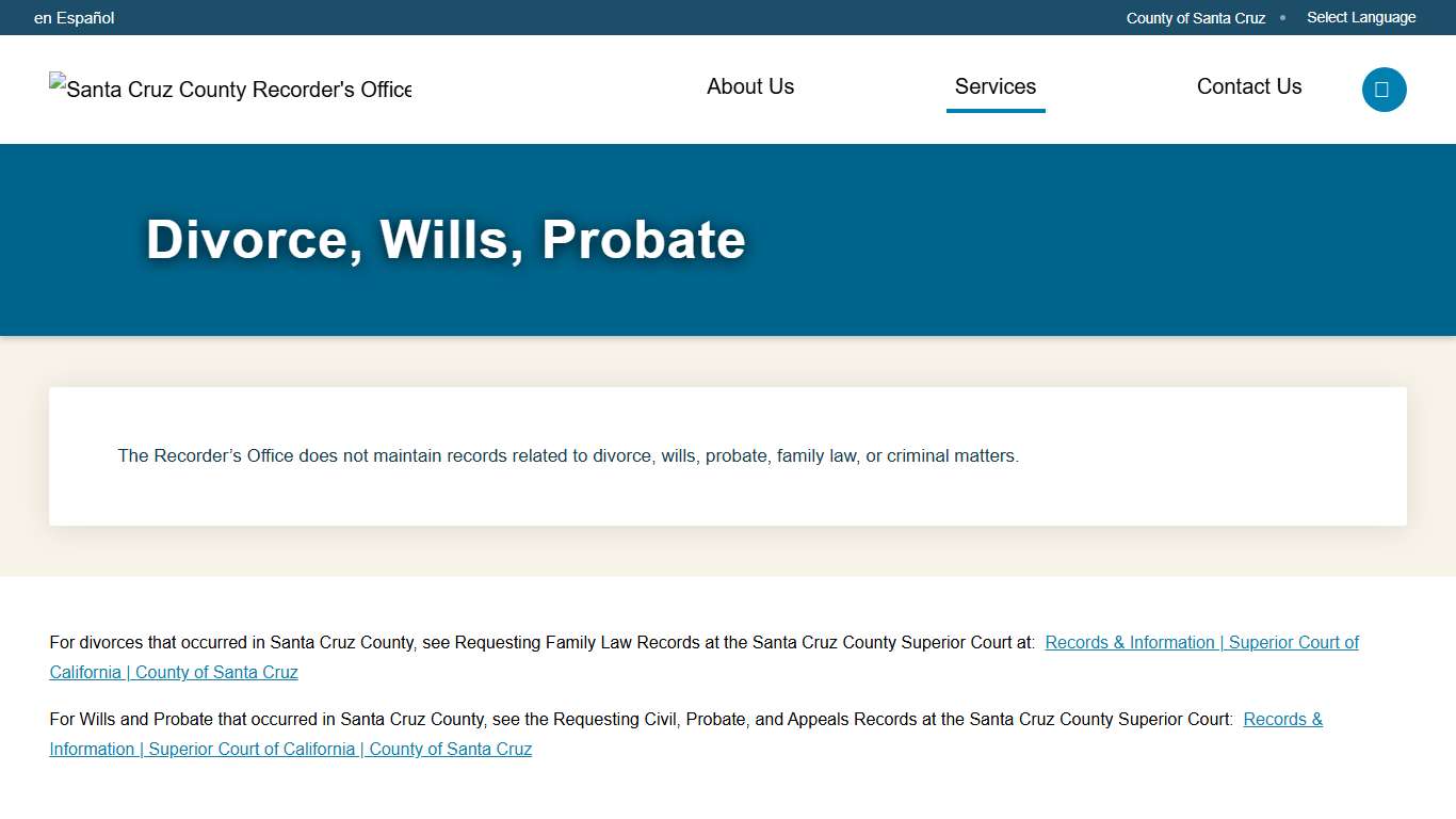 Divorce, Wills, Probate
